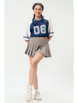 FREAKINS - Navy Blue V-Neck Freaky Jersey T-Shirt