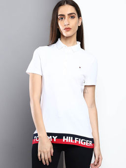 Tommy Hilfiger - Women White Color Polo T-Shirt