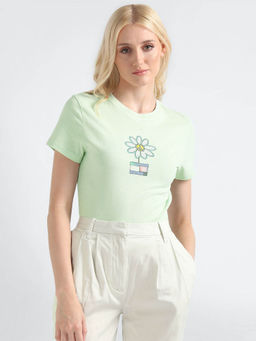 Tommy Hilfiger - Women Green Color T-Shirt (Pack of 2)
