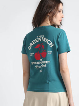 Tommy Hilfiger - Women Green Color T-Shirt (Pack of 2)