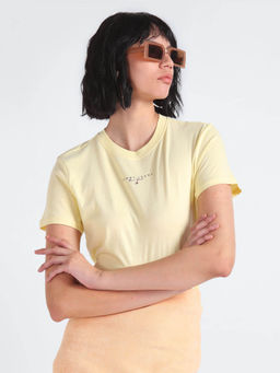Tommy Hilfiger - Women Yellow Color T-Shirt