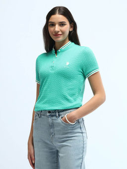 U.S. POLO ASSN. - Geometric Patterned Knit T-Shirt