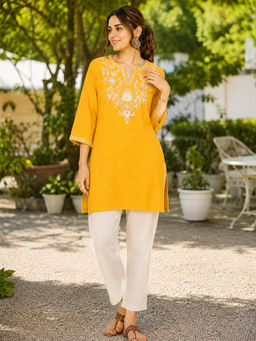 Nayam by lakshita - Sunlit Bloom Embroidered Kurti