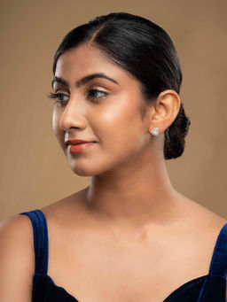 Sica Jewellery - 925 Silver Tricone White Stud Earrings