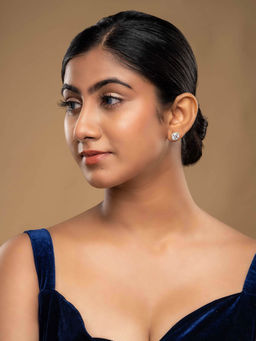 Sica Jewellery - 925 Silver Saroja White Stud Earrings