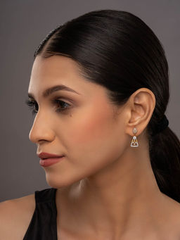 Sica Jewellery - 925 Silver Sindoori Drop Earrings