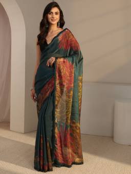 Libas - Multi-Color Embellished/Sequined Saree with Unstittched Blouse