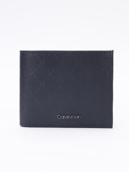 Calvin Klein - Logo Navy Blue Leather Wallet