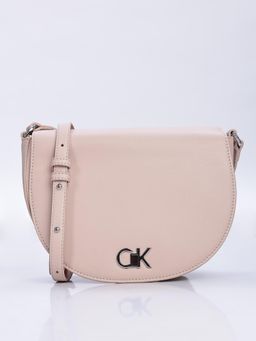 Calvin Klein - Solid Pink Polyester Sling Bag