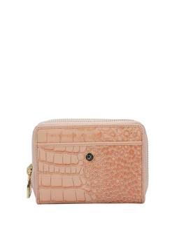 Da Milano - Genuine Leather Pink Zip Around Wallet