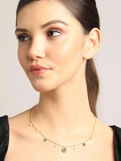 CLARA 925 Sterling Silver Gold Rhodium Plated Azrah Necklace Chain for Women and Girls