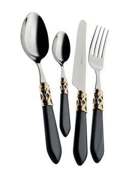 Bugatti - Aladdin Black Gold 24Pc Cutlery Set