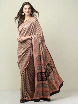 Fabindia - Silk Mulberry Bagh Print Sari
