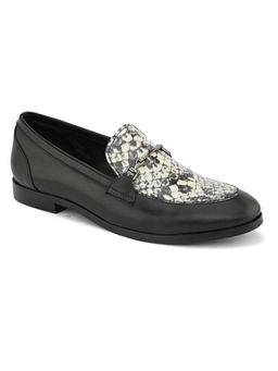 CARLO ROMANO - Women Black Leather Slip On Loafers