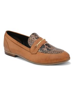 CARLO ROMANO - Women Brown Leather Slip On Loafers
