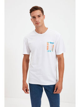 Trendyol - Man White T-Shirt