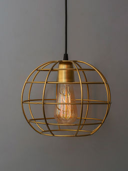 Homesake - Golden Hanging Metal Sphere Pendant Light