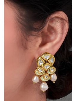 Joules By Radhika - Pret By Joules By Radhika Gold Drop Kundan Earrings