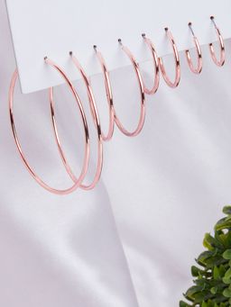 Lilly & Sparkle - Rose Gold Circular Hoop Earrings