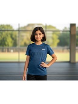 TRAINIKS - Navy Blue Solid T-Shirt