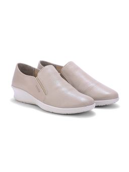 WOODS - Women Beige Slip-On Loafers