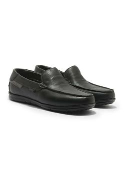 WOODLAND - Men Black Slip-On Loafers