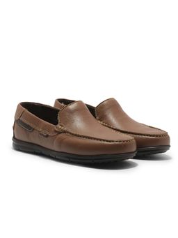 WOODLAND - Men Tan Slip-On Loafers