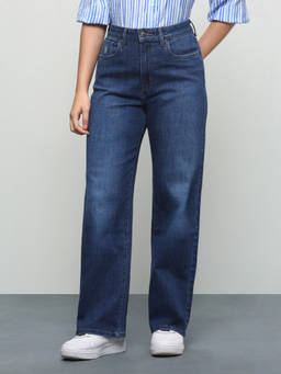 U.S. POLO ASSN. - Women Blue Solid/Plain Cotton Jeans