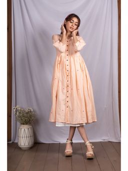Silai Studio - Soft Pink Button Down Midi Dress (Set of 2)