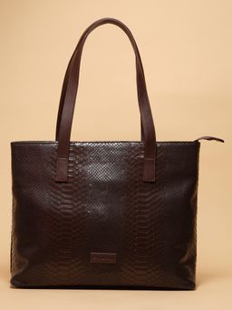 ERIDANI - Women Brown Faux Leather Tote Bag