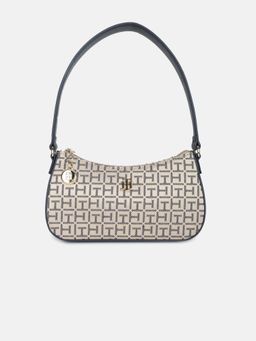 Tommy Hilfiger - Women Beige Polyester Sling Bag with Detachable Strap