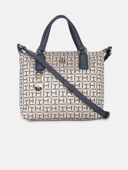 Tommy Hilfiger - Women Beige Polyester Handbag with Detachable Strap