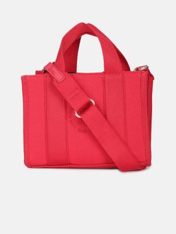 Tommy Hilfiger - Women Red Cotton Sling Bag with Detachable Strap