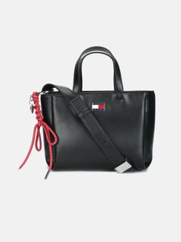 Tommy Hilfiger - Women Black Polyurethane Handbag with Detachable Strap