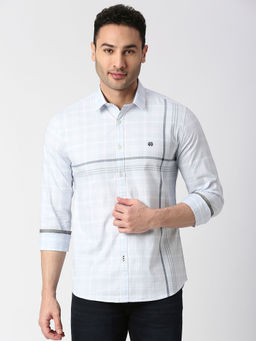 Dragon Hill - Sky Blue Oxford Checked Shirt