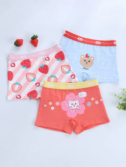 Hopscotch - Girls Multi Coloured All-Over Print Underwears Pack of 3