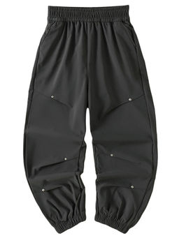 Hopscotch - Boys Grey Solid Joggers