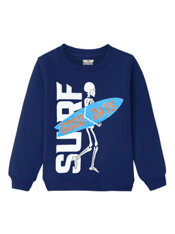 Hopscotch - Boys Navy Graphic Print Full-Sleeve Sweatshirt