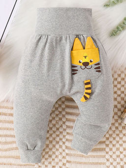 Hopscotch - Boys Grey Lion Applique Joggers