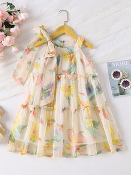 Hopscotch - Floral Print A-line Casual Dress