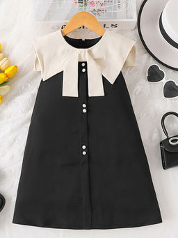 Hopscotch - Solid A-Line Casual Dress