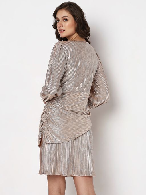 vero moda silver dress VERO MODA Cocktail Dress 'LIMA' in Silver