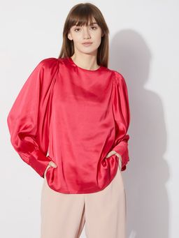 VERO MODA - Women Solid Casual Wear Red Top