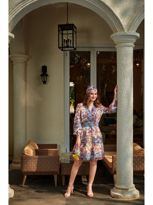 Buy BOHO-CHIC By Sukriti Jain Mix Print Multi-color Pastel Hues