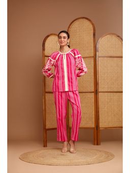 BOHO-CHIC By Sukriti Jain - Pink The Iva Co-ord (Set of 2)