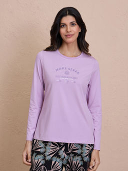 Nykd by Nykaa - Essential Long Sleeve Graphic Tee NYS802-Purple