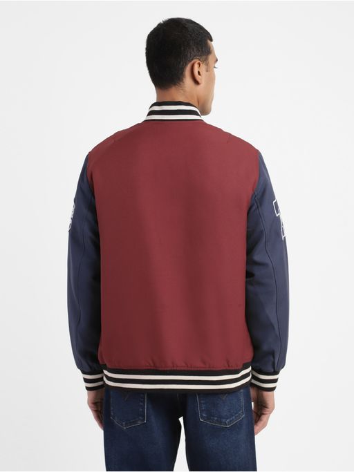 Harrington Jacket Men Levi's Men's Mixed Media Varsity Bomber With