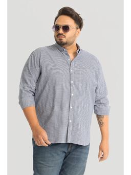 Snitch - Rugero Navy Checks Plus Size Shirt