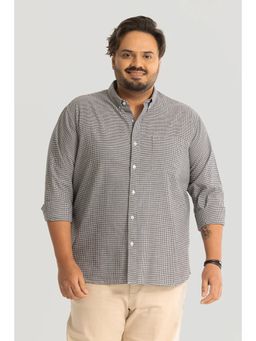 Snitch - Rugero Black Checks Plus Size Shirt