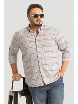 Snitch - Lavender Oxford Checks Plus Size Shirt